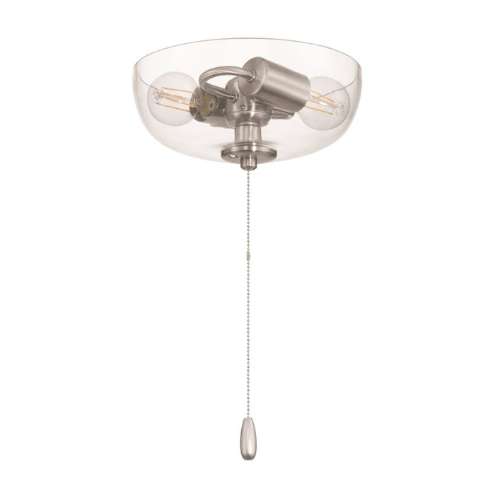 Craftmade 2Lt Bowl Light Kit, Nickel (Clear Glass)