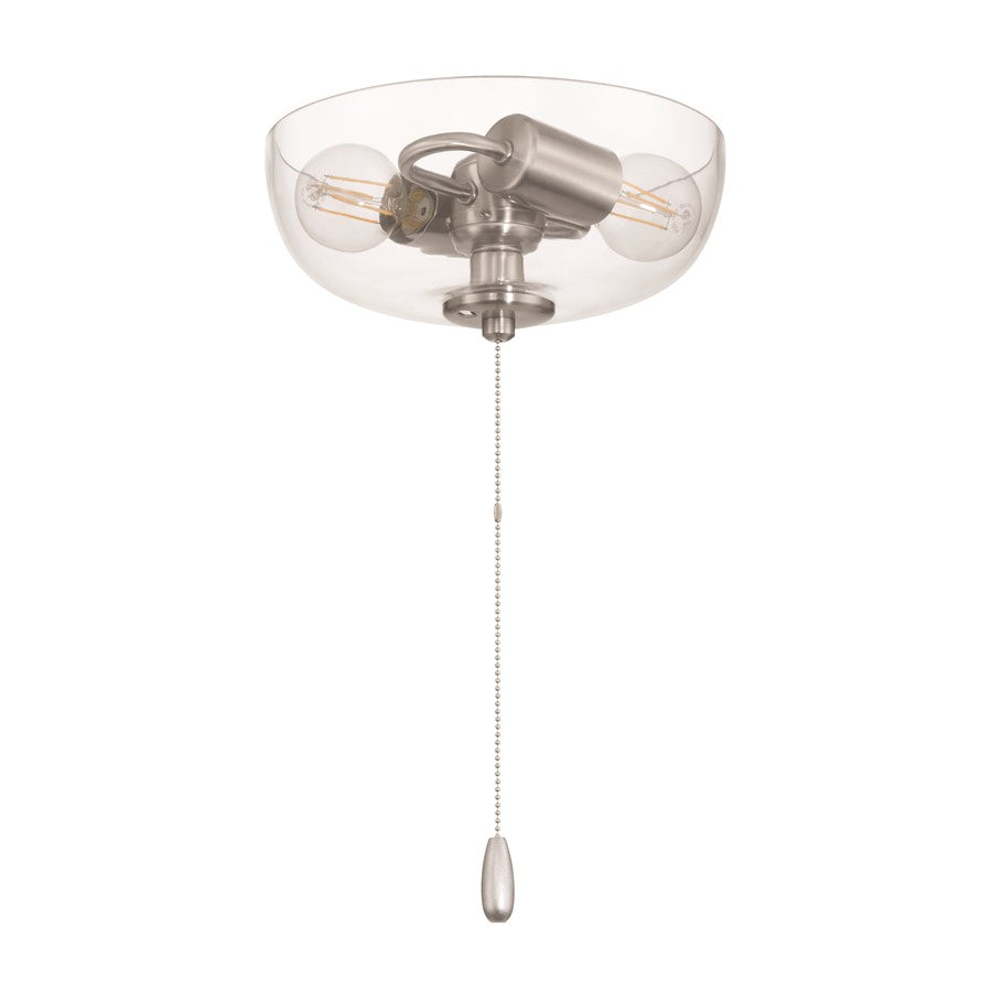 Craftmade 2Lt Bowl Light Kit, Nickel (Clear Glass)