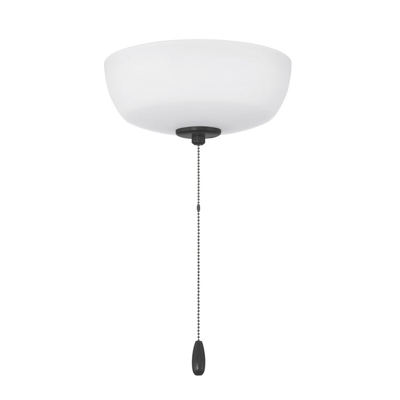 Craftmade 2 Light Bowl Light Kit, Flat BK (White Frost)