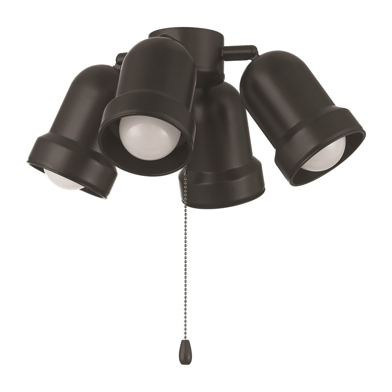 Craftmade LK2614 16in 4-Light Ceiling Fan Light Kit | Brushed Polished Nickel Steel and Adjustable Metal Shades | Indoor Living | Model LK2614-4L-LED-FB