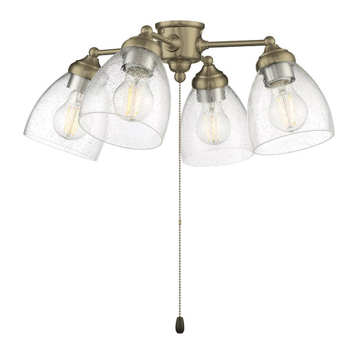 Craftmade 4 Light Universal Fan Light Kit, Satin Brass