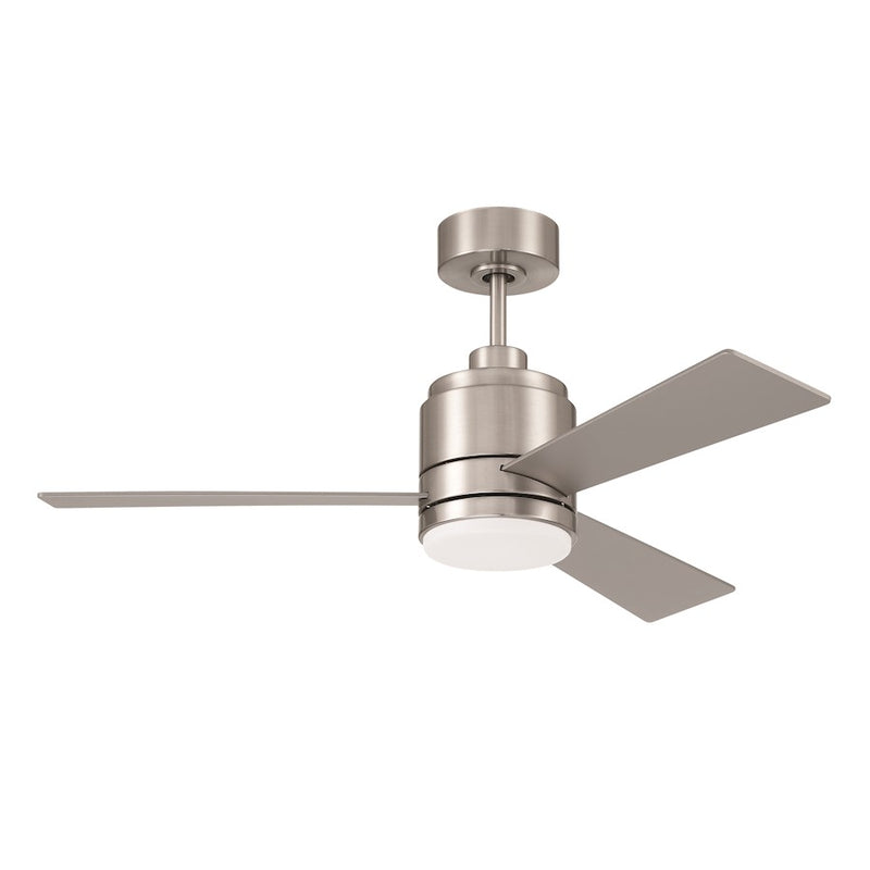 Craftmade McCoy 1 Light 42" Ceiling Fan, Brushed Nickel/White Frost