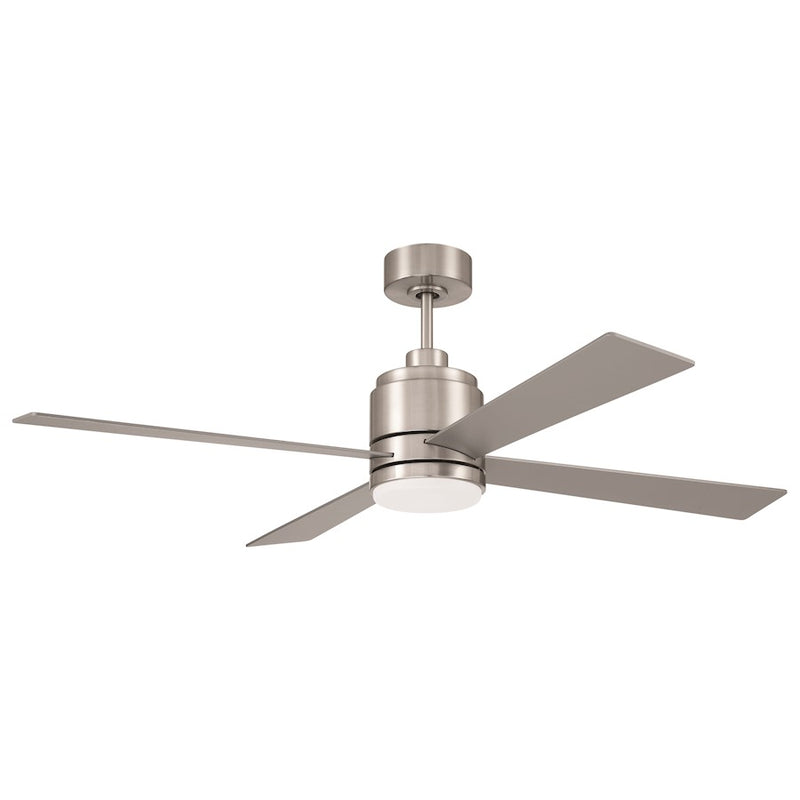 Craftmade McCoy 1 Light 52" 4 Blade Ceiling Fan, Nickel/White