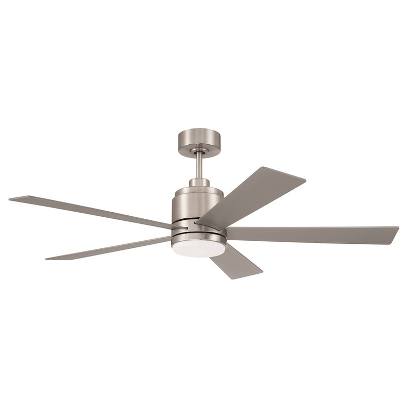 Craftmade McCoy 1 Light 52" 5 Blade Ceiling Fan, Nickel/White