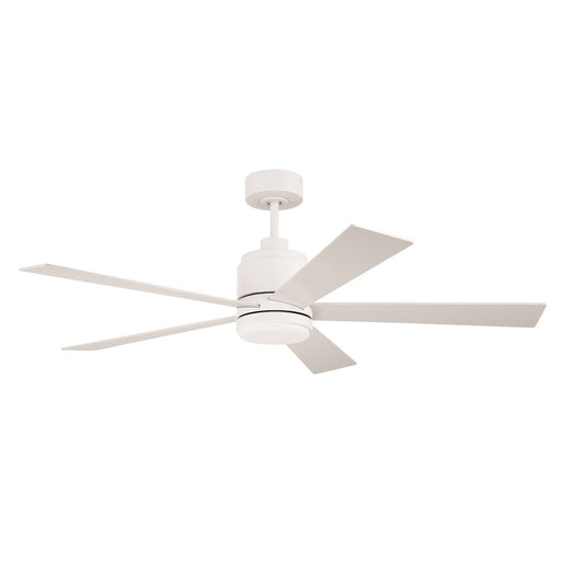 Craftmade McCoy 1 Light 52" 5 Blade Ceiling Fan, White - MCY52W5