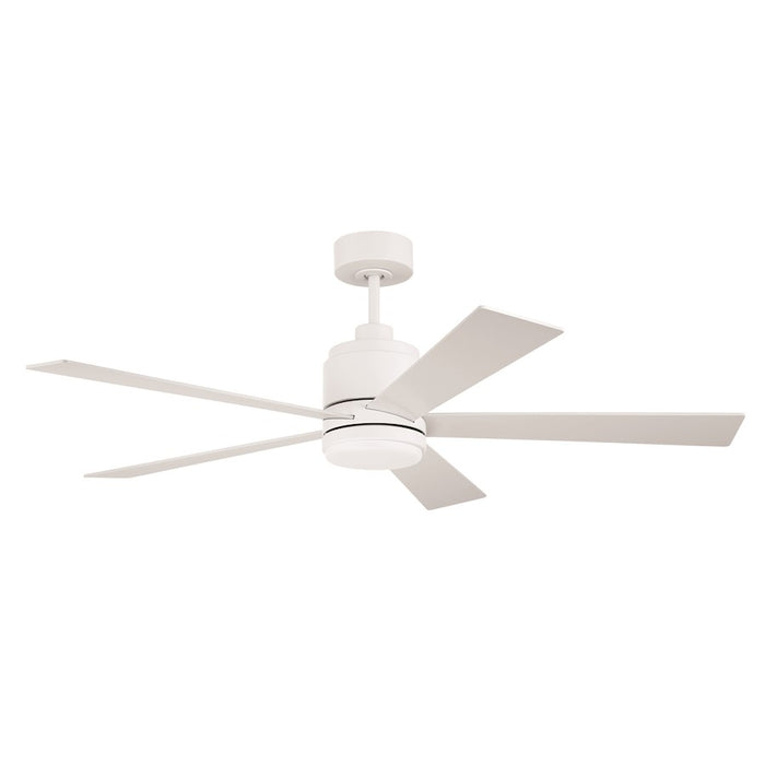 Craftmade McCoy 1 Light 52" 5 Blade Ceiling Fan, White - MCY52W5