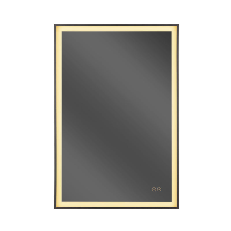 Craftmade SlimLite 1 Light 24" x 36" LED Mirror, Flat Black