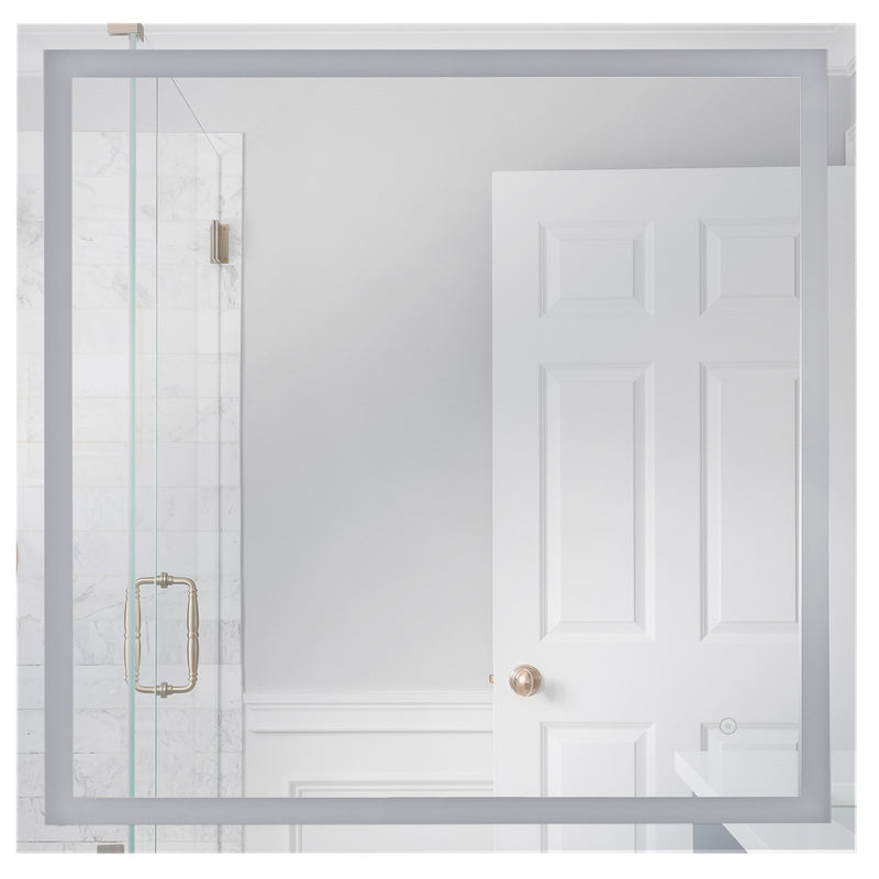 Craftmade Dwight 1 Light 36" x 36" Illuminated Mirror, White - MIR3610SQ-W3C