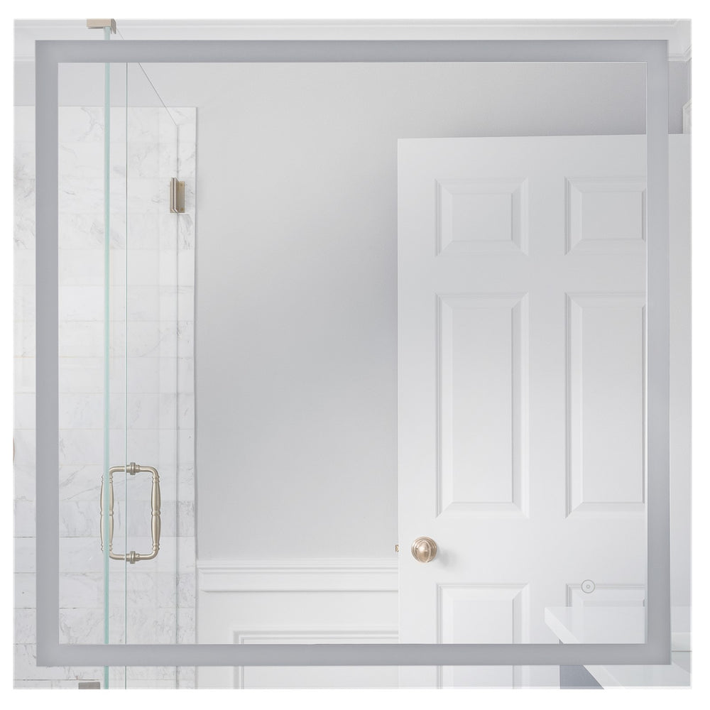 Craftmade Dwight 1 Light 36" x 36" Illuminated Mirror, White - MIR3610SQ-W3C