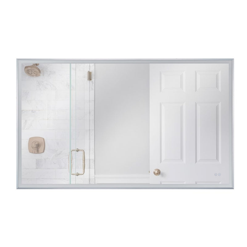 Craftmade 1 Light 60" x 36" Rectangle Framed LED Mirror, Nickel
