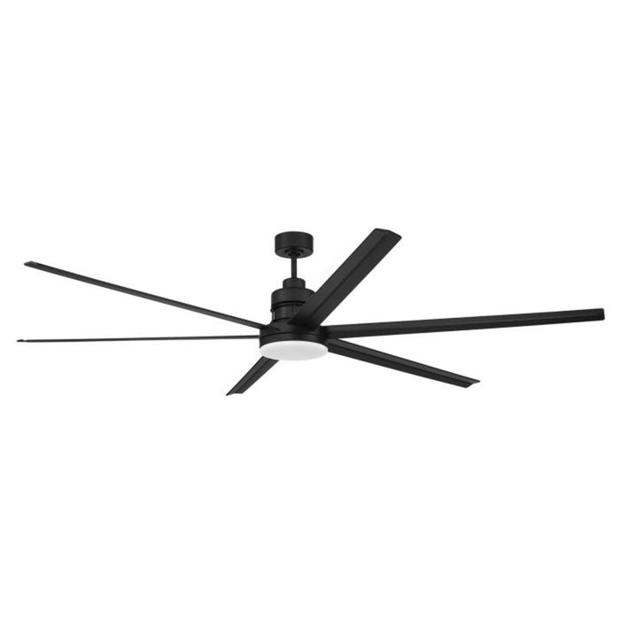 Craftmade Mondo 80 1Lt 80" Fan, Polished Nickel/Flat Black