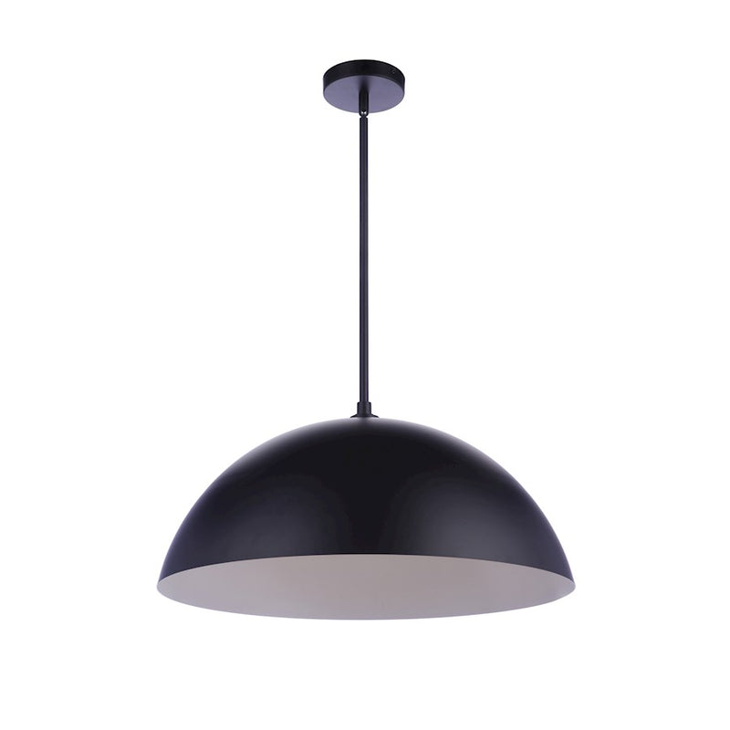 Craftmade Sculptural Statement 1 Light 23" Pendant, Black/White