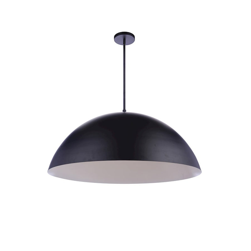 Craftmade Sculptural Statement 1 Light 35" Pendant, Black/White