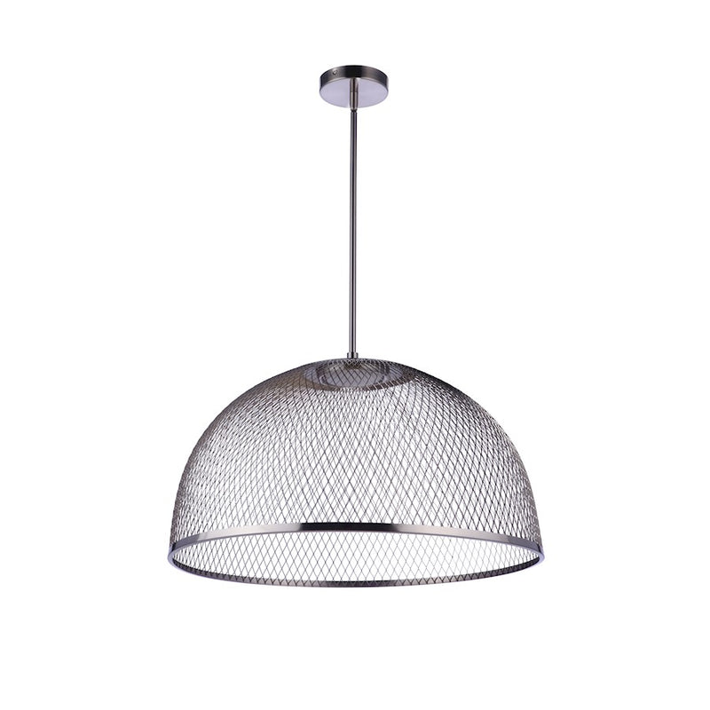 Craftmade Sculptural Statement 1 Light 24" Pendant, Nickel