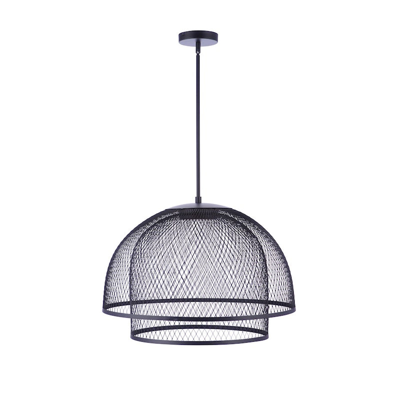 Craftmade Sculptural Statement 1 Light 16" Pendant, Black