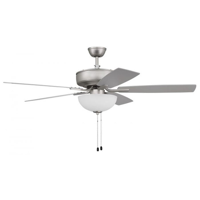 Craftmade Pro Plus 211 52" Fan with Blades, White Bowl Light Kit