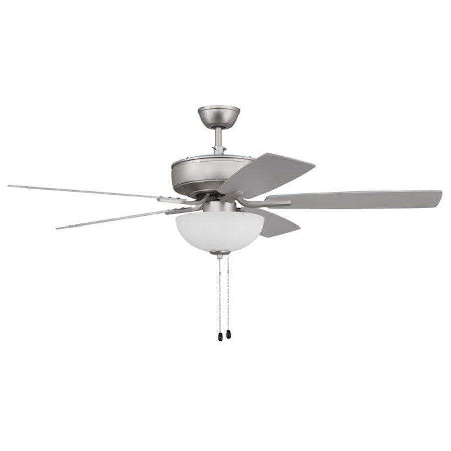 Craftmade Pro Plus 211 52" Fan with Blades, White Bowl Light Kit