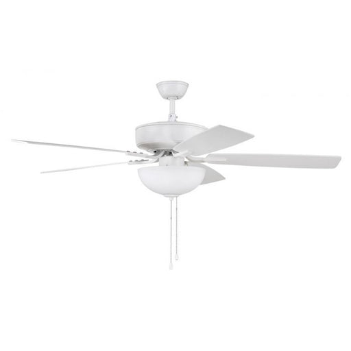 Craftmade Pro Plus 211 52" Fan with Blades, White Bowl Light Kit