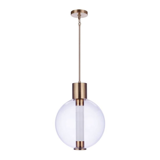 Craftmade Watson 1 Light LED Pendant, Brass/Clear/Frosted - P995SB-LED