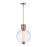 Craftmade Watson 1 Light LED Pendant, Brass/Clear/Frosted