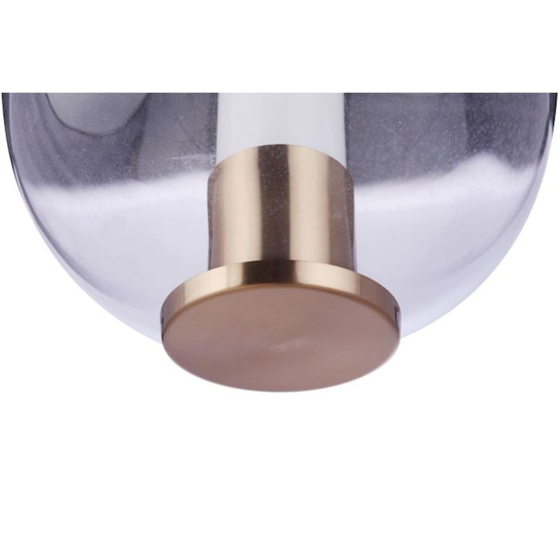 Craftmade Holmes 1 Light LED Pendant, Brass/Clear/Frosted