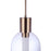 Craftmade Holmes 1 Light LED Pendant, Brass/Clear/Frosted