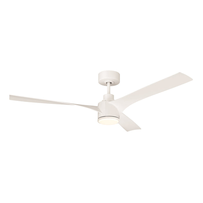 Craftmade Phoebe 52" 3-Blade Ceiling Fan Light, White/Frost White