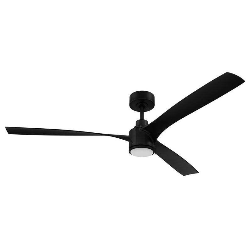 Craftmade Phoebe 1Lt 60" Fan, Flat Black /Flat Black