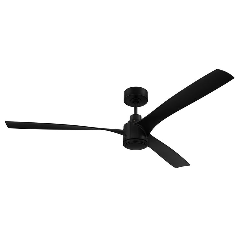 Craftmade Phoebe 1Lt 60" Fan, Flat Black /Flat Black