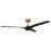 Craftmade Phoebe 1Lt 60" Fan, Flat Black/Satin Brass/Flat Black
