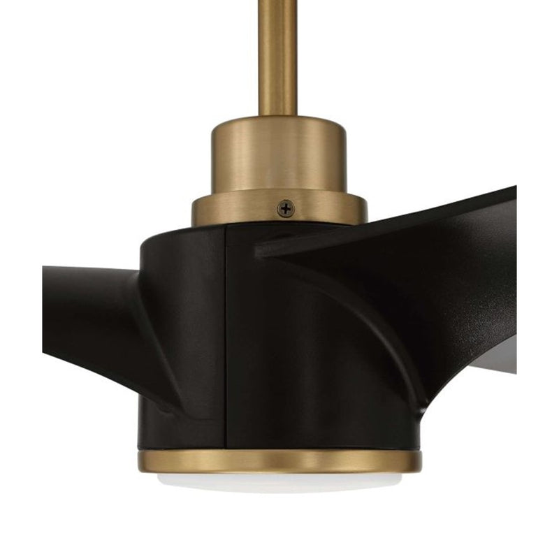 Craftmade Phoebe 1Lt 60" Fan, Flat Black/Satin Brass/Flat Black