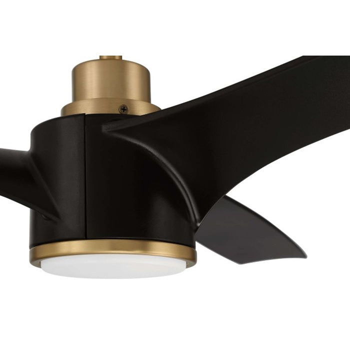Craftmade Phoebe 1Lt 60" Fan, Flat Black/Satin Brass/Flat Black