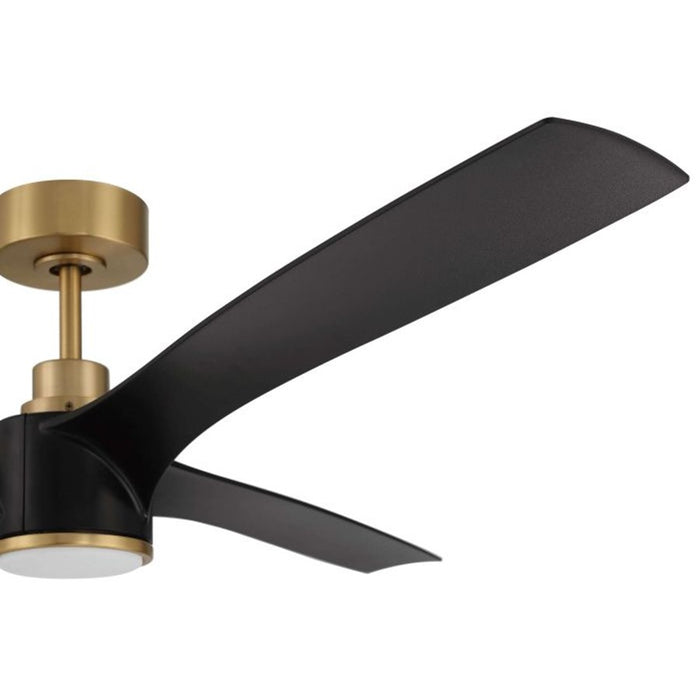 Craftmade Phoebe 1Lt 60" Fan, Flat Black/Satin Brass/Flat Black