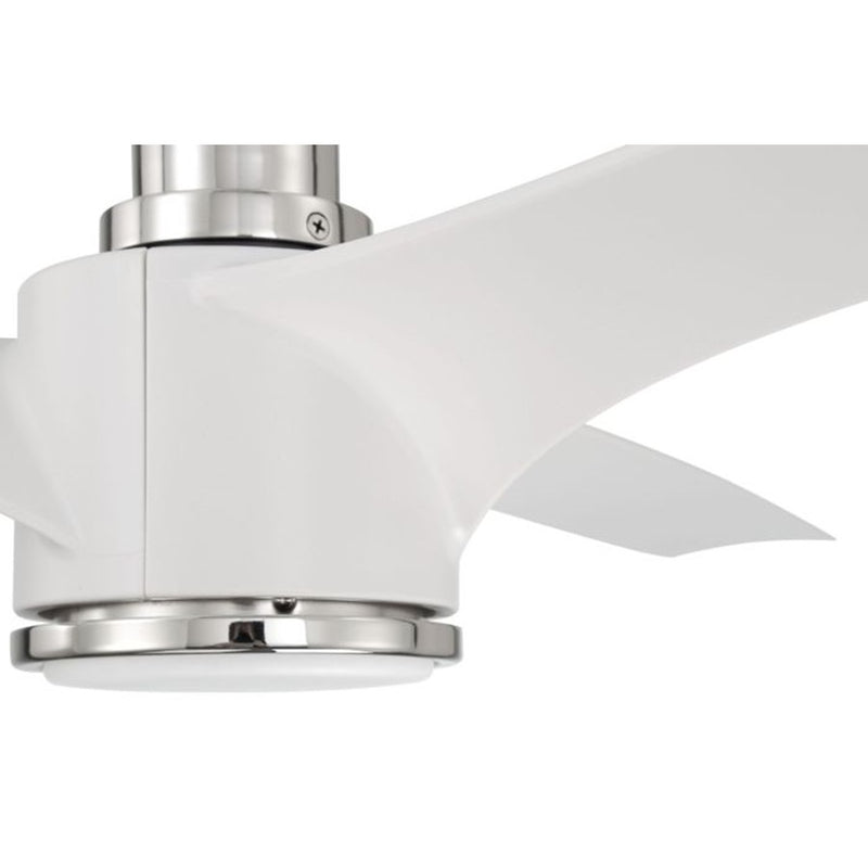 Craftmade Phoebe 1Lt 60" Fan, White/Polished Nickel/White