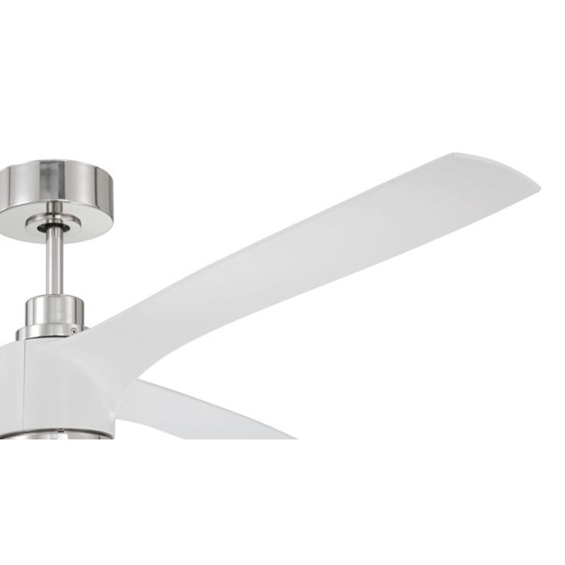 Craftmade Phoebe 1Lt 60" Fan, White/Polished Nickel/White