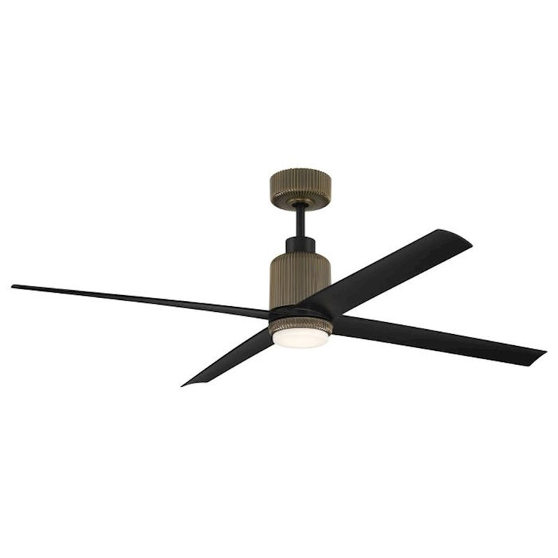 Craftmade 52" Presley, Modern Bronze/Black Blades/Frost White
