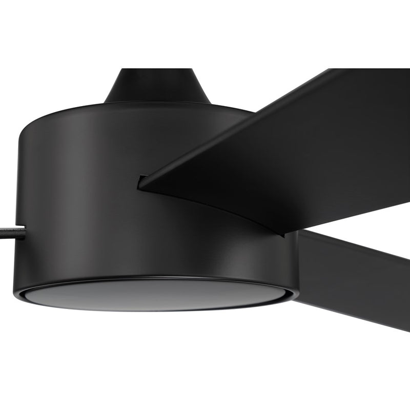 Craftmade ProvisionLt 52" Fan, Flat Black /Flat Black