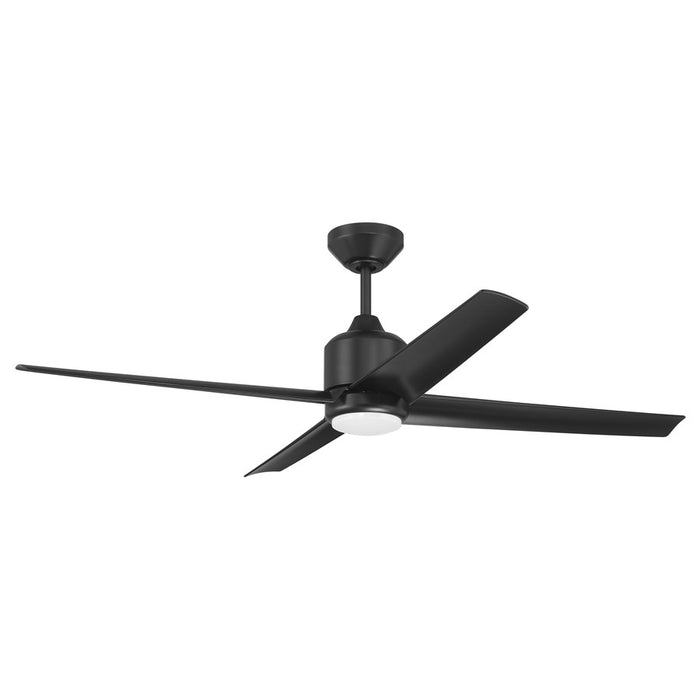 Craftmade Quell 1Lt 52" Fan/Light, Flat Black /Flat Black