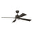 Craftmade Rhett 52" 4-Blade 1 Light Ceiling Fan, Flat Black - RHT52FB4