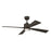 Craftmade Rhett 52" 4-Blade 1 Light Ceiling Fan, Flat Black