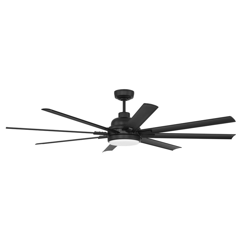 Craftmade Rush 65 1Lt 65" Fan, Flat Black /Flat Black