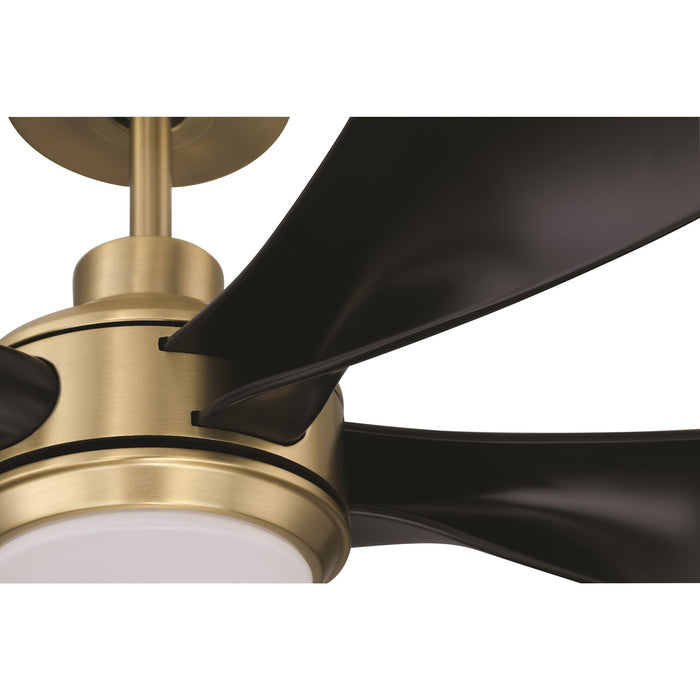 Craftmade Rosalie 52" 5-Blade 1 Light Ceiling Fan, Satin Brass