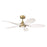 Craftmade Rosalie 52" 5-Blade Ceiling Fan, Brass/White/Light Kit