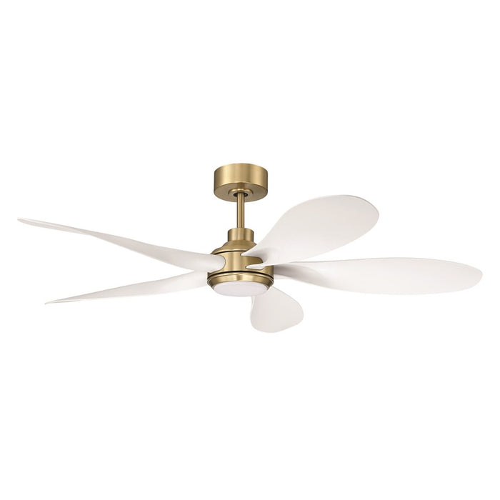 Craftmade Rosalie 52" 5-Blade Ceiling Fan, Brass/White/Light Kit