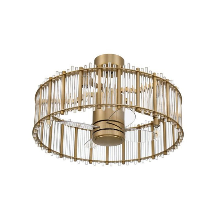 Craftmade Reveal Fandelier 5Lt 24" Fan, Satin Brass/Clear Acrylic