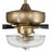 Craftmade Super Pro 101 60" Fan With Blades, Clear Bowl Light