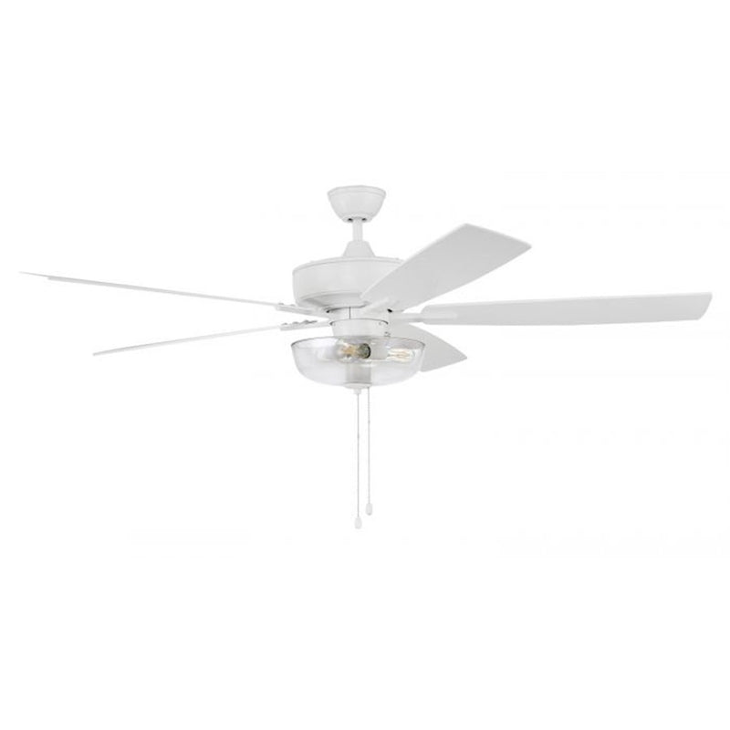 Craftmade Super Pro 101 60" Fan With Blades, Clear Bowl Light