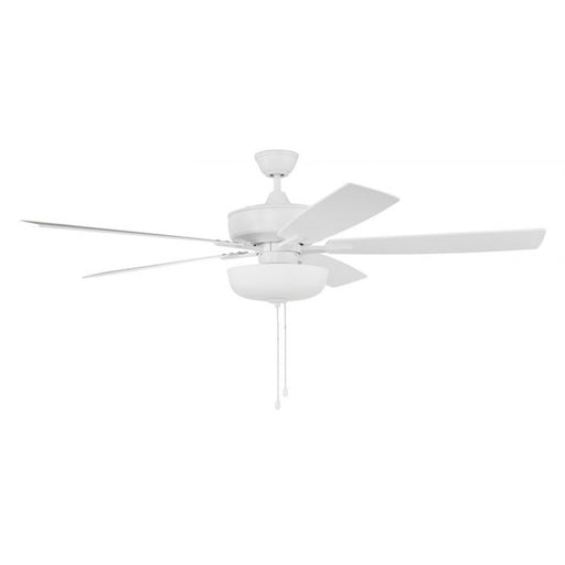 Craftmade Super Pro 111 60" Fan With Blades, White Bowl Light Kit