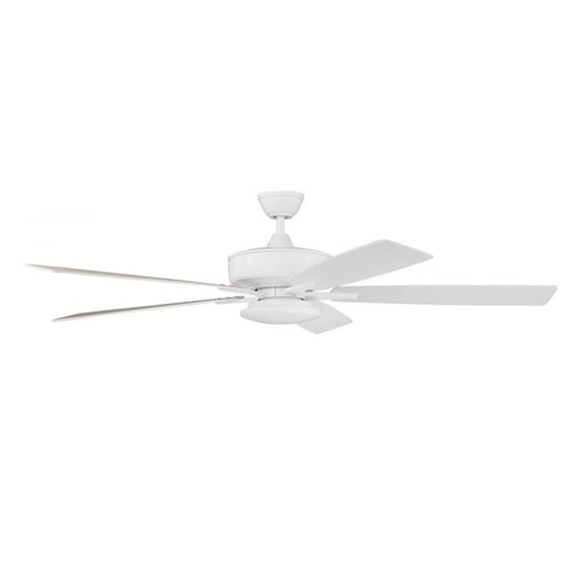 Craftmade Super Pro 60" Fan w/Blades, Low Profile Light Kit, White