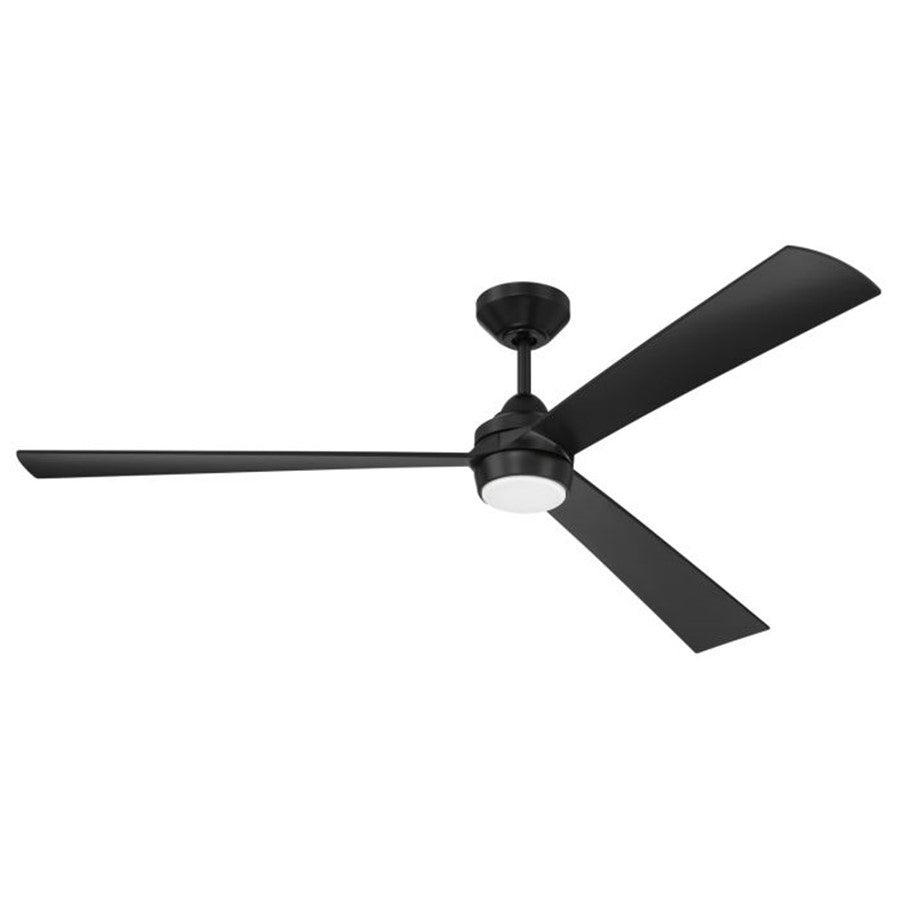 Craftmade Sterling 1Lt 60" Fan, Flat Black /Flat black - STL60FB3-NWF